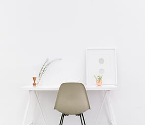 Wooden study desk and chair